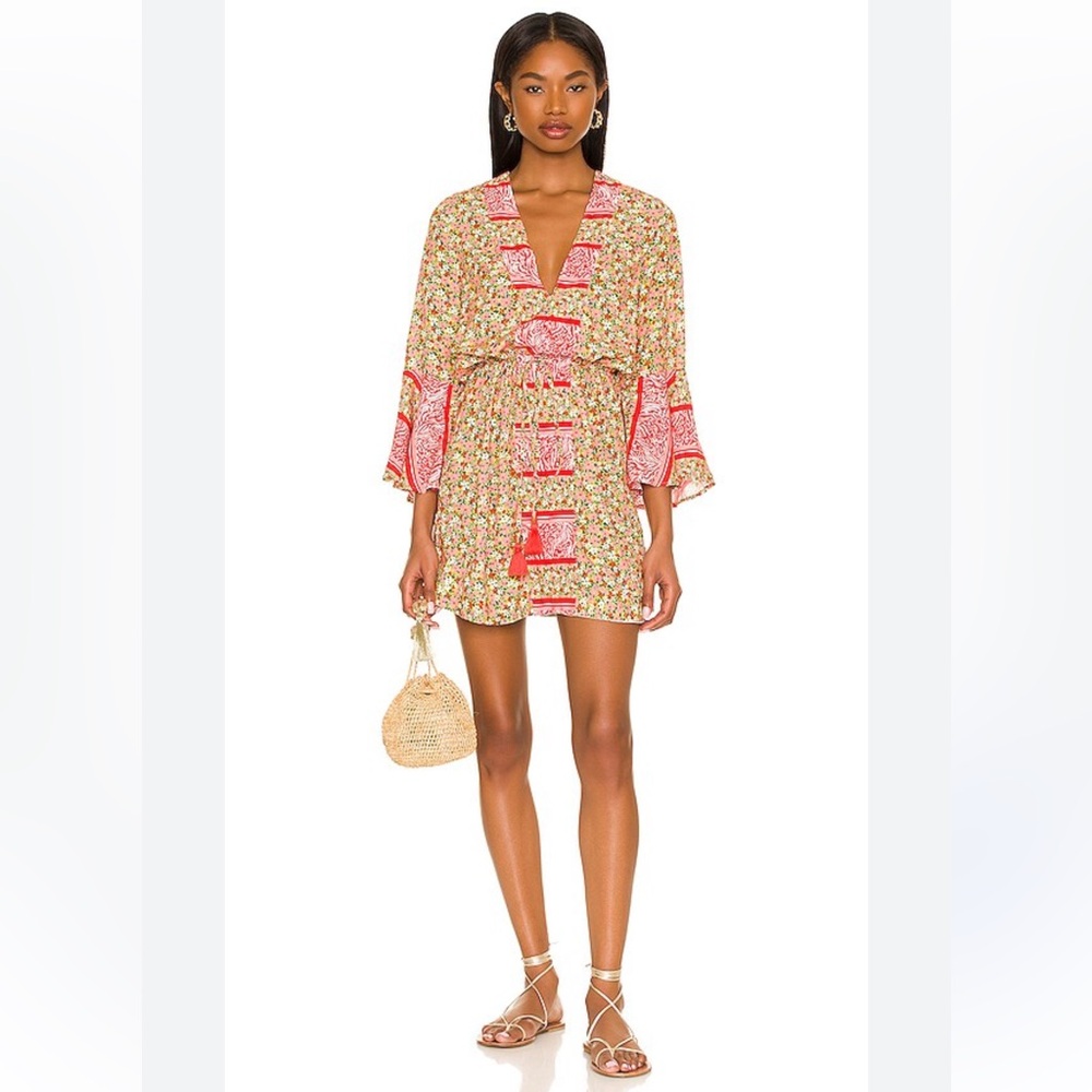 Maaji Floral Mini Dress in Pink and Cream